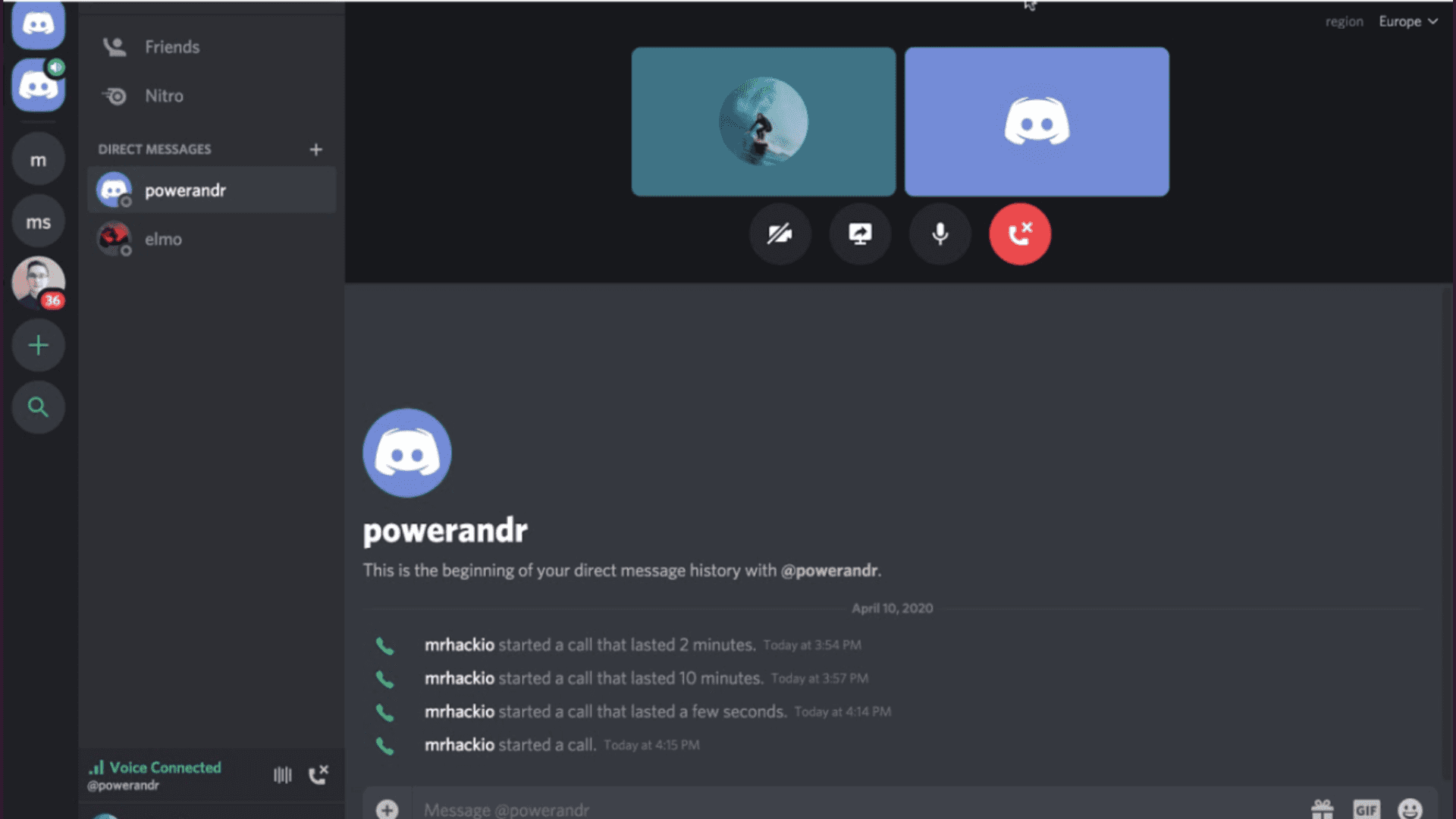 A screenshot of Discord