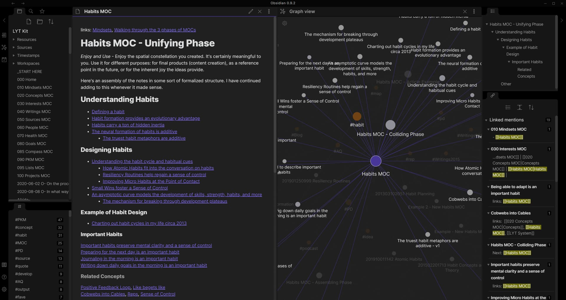 Obsidian is a knowledge graph note-taking tool