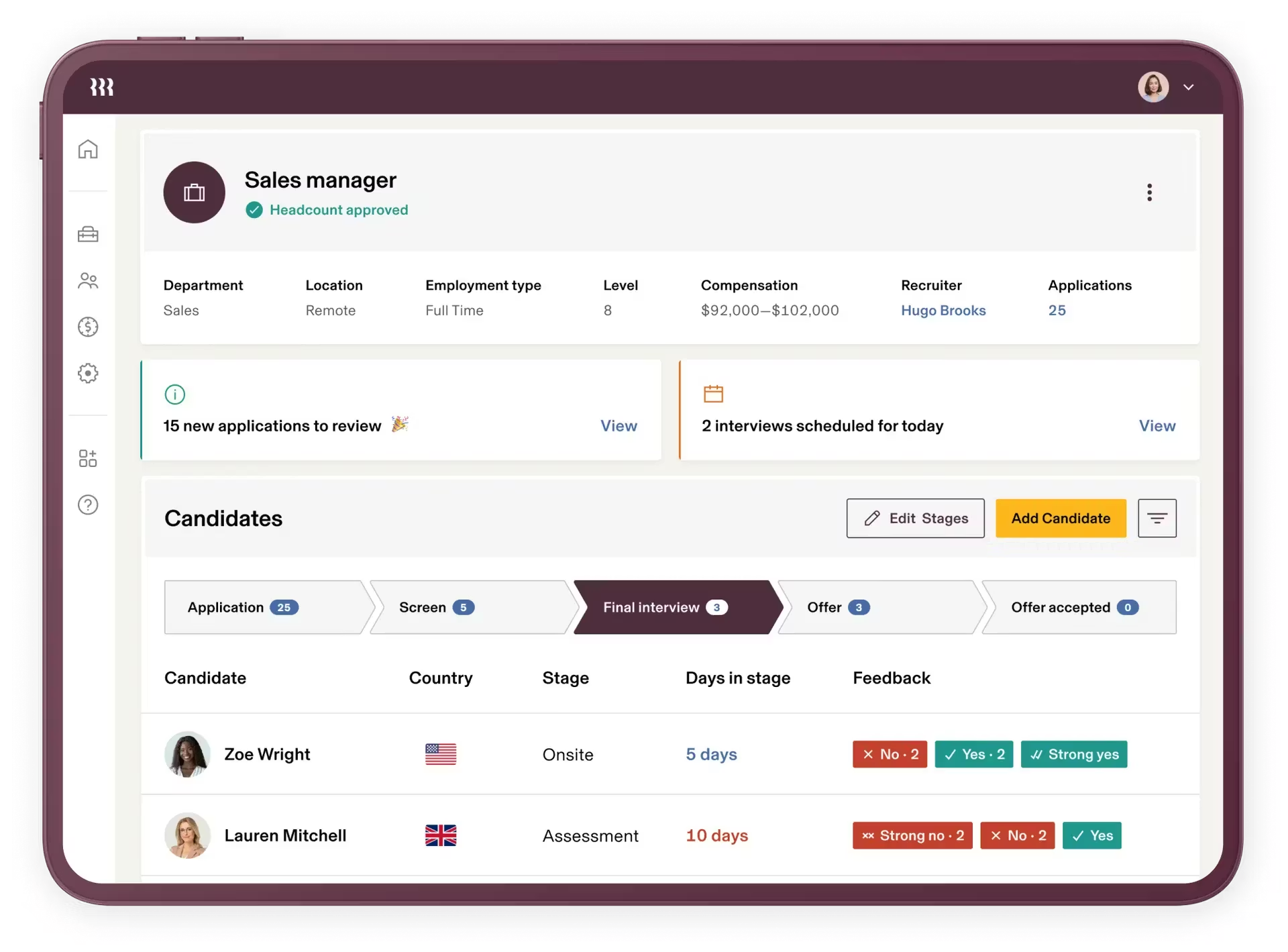 Rippling cloud based HR and payroll software