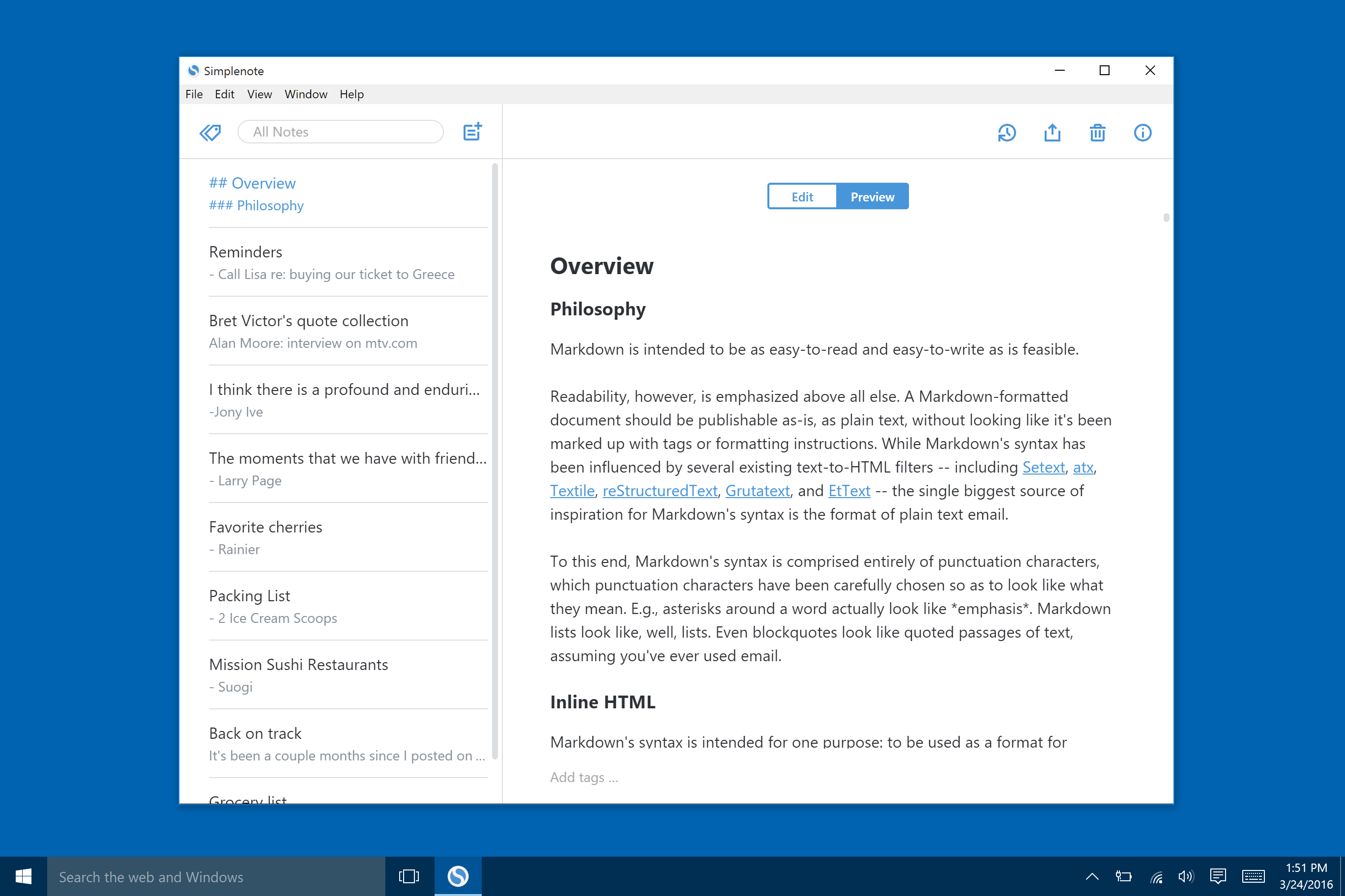 Simplenote: Clean, distraction-free note app