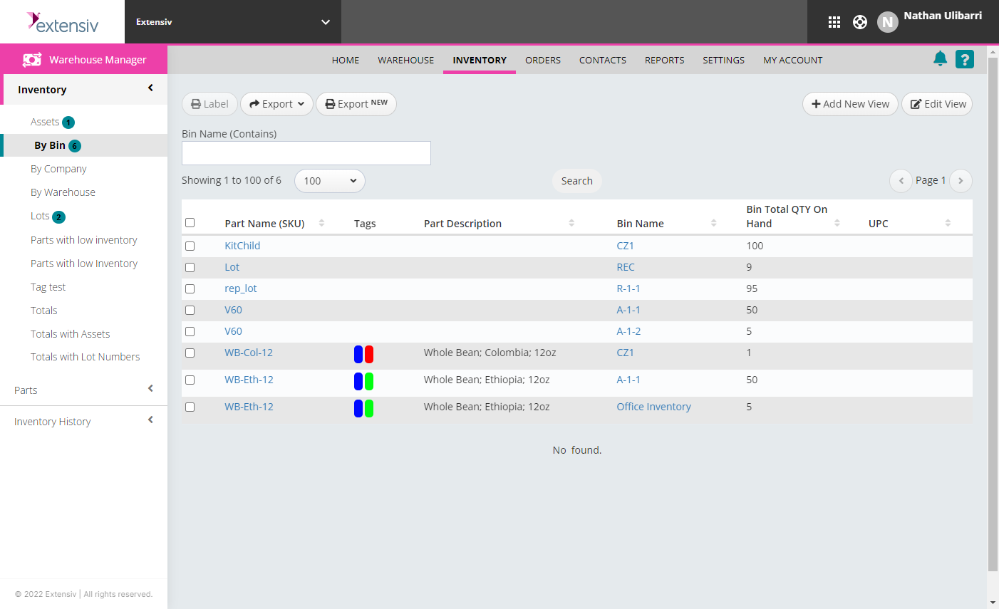 Extensiv warehouse and inventory management platform