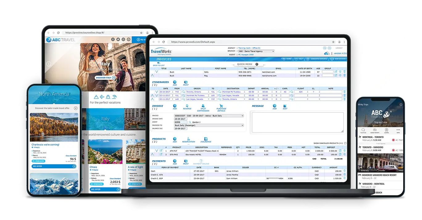 Travelworkssolution for travel-specific booking management