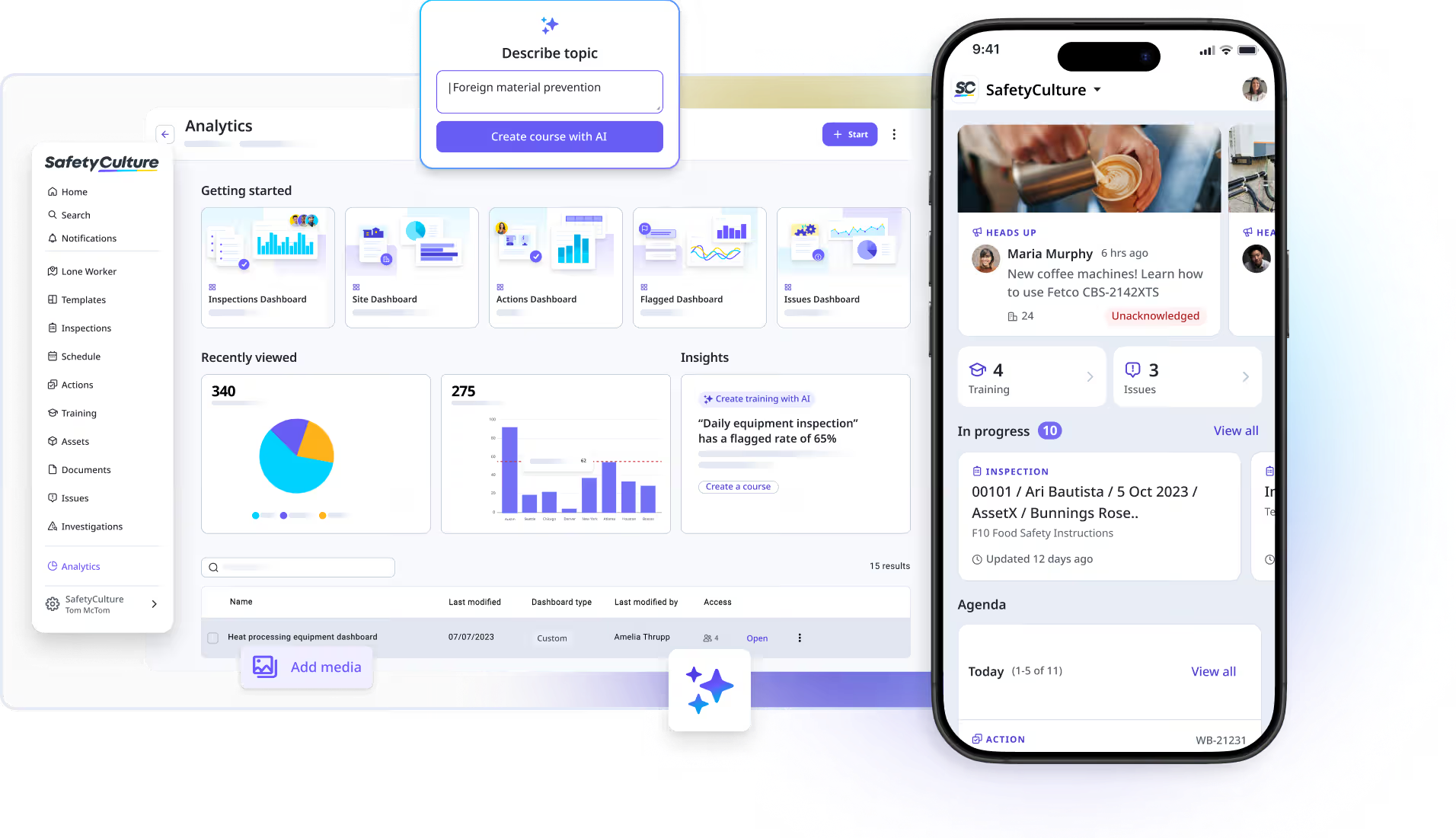 SafetyCulture captures ideas and improves suggestions directly