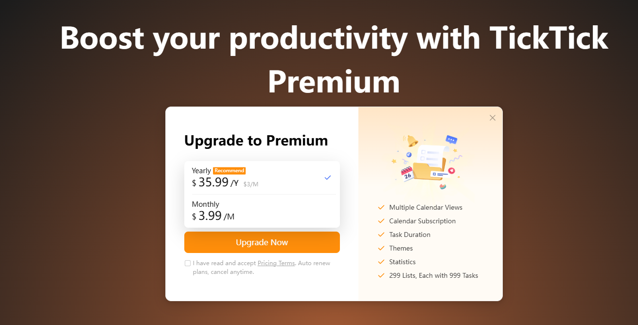 TickTick pricing