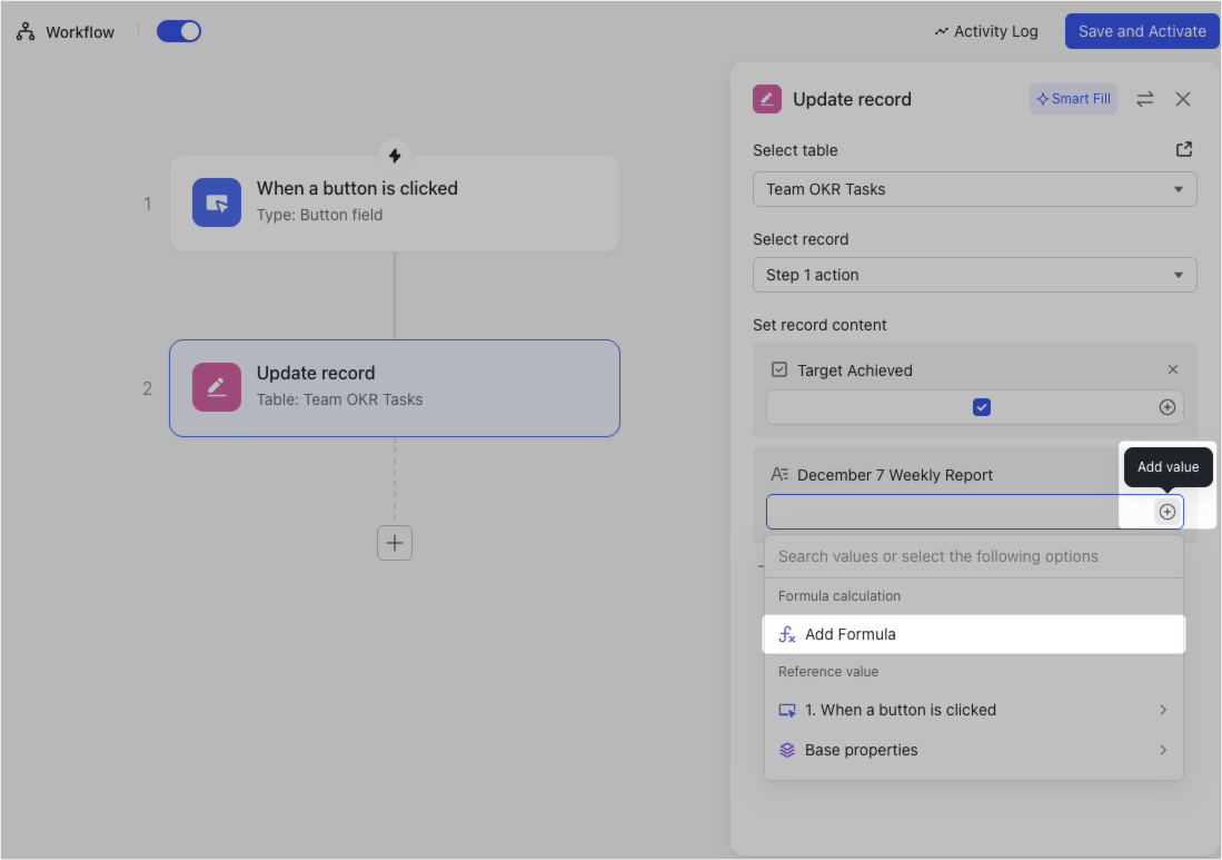 Use formulas in Workflow and Automations