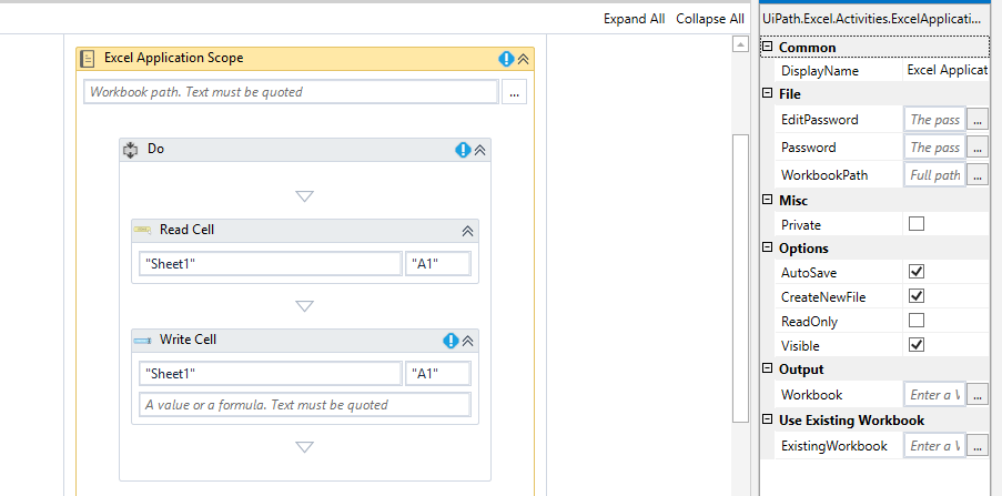 UiPath: Excel automation via RPA