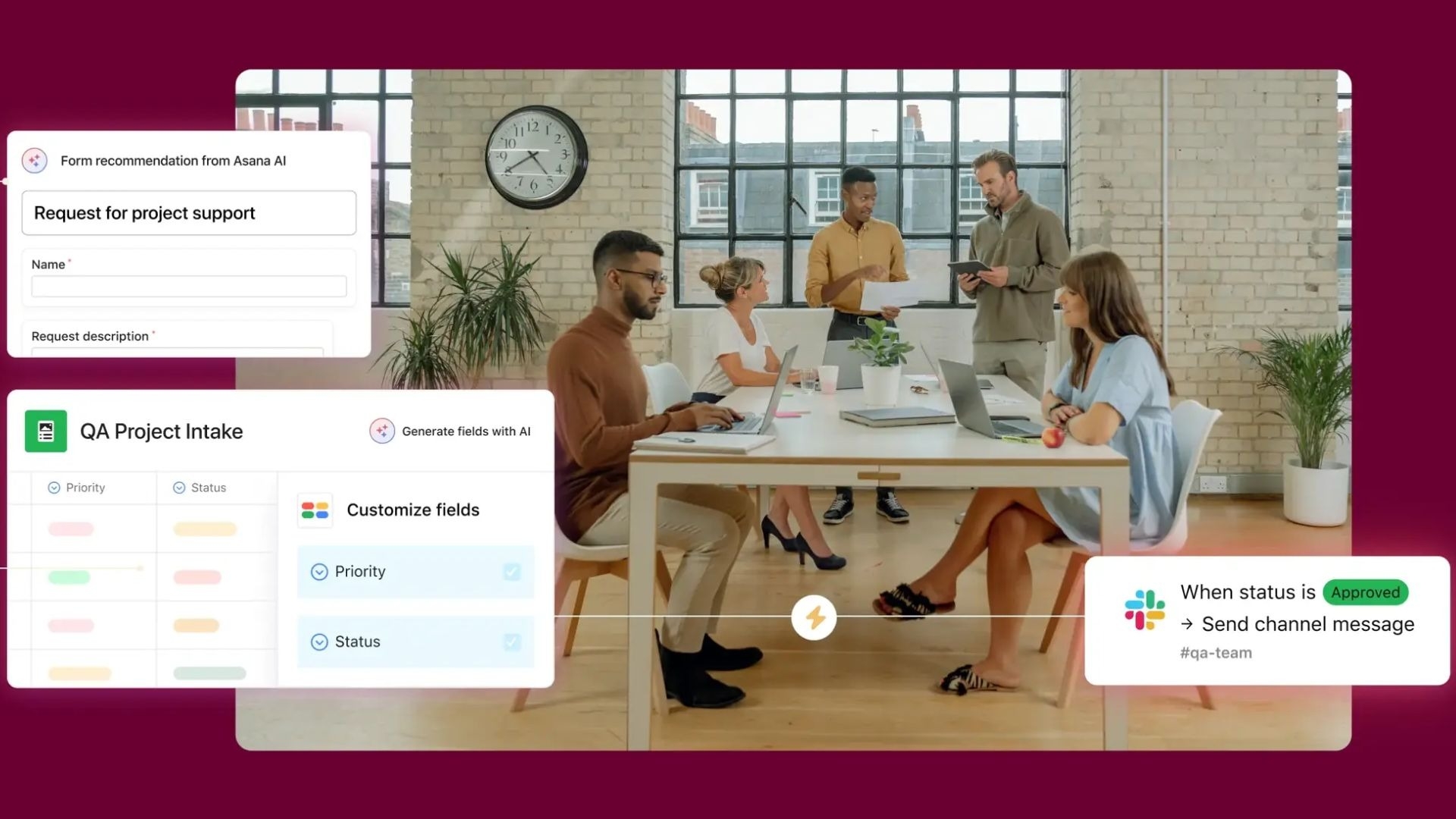 Asana's project intake and cross-functional workflows