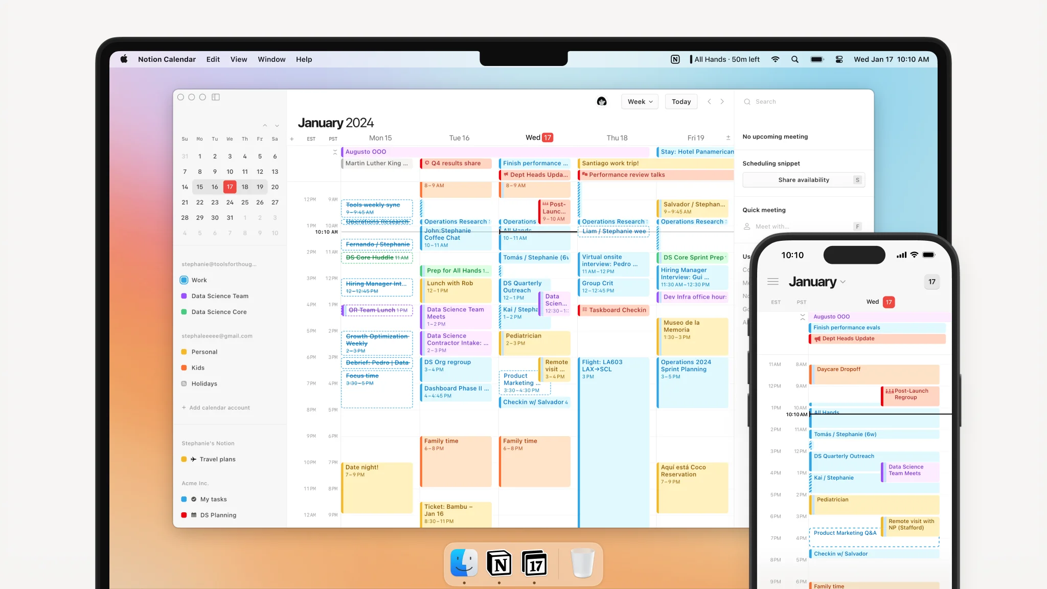 Notion custom time blocking workspace