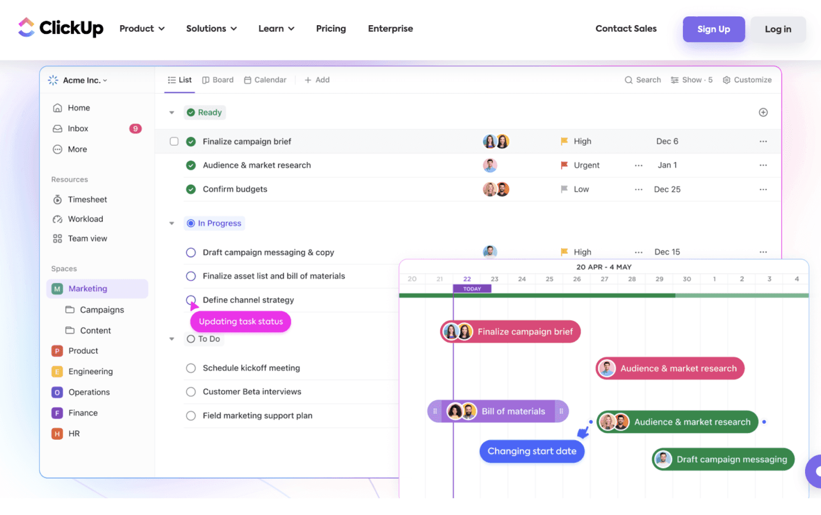 ClickUp for project management&nbsp;