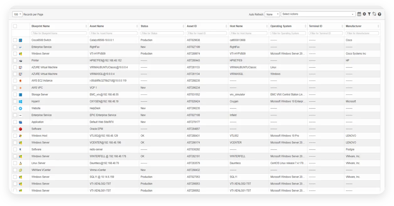 Virima IT asset discovery and CMDB tools