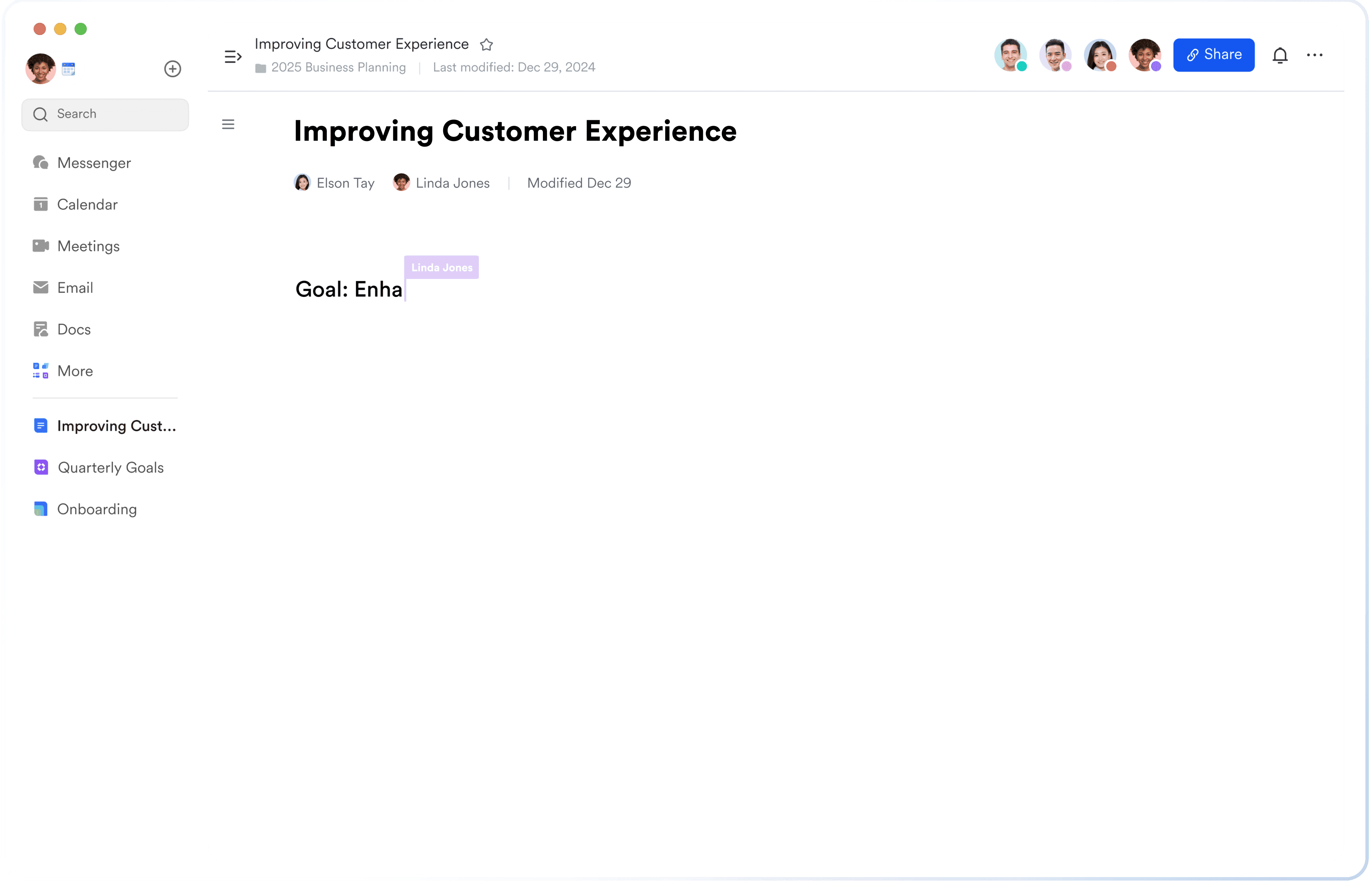 Document collaboration in Lark Docs