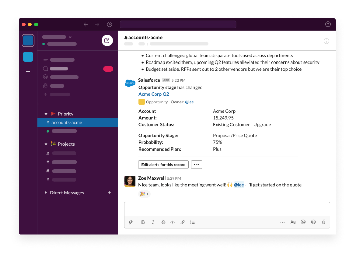Slack apps and workflows