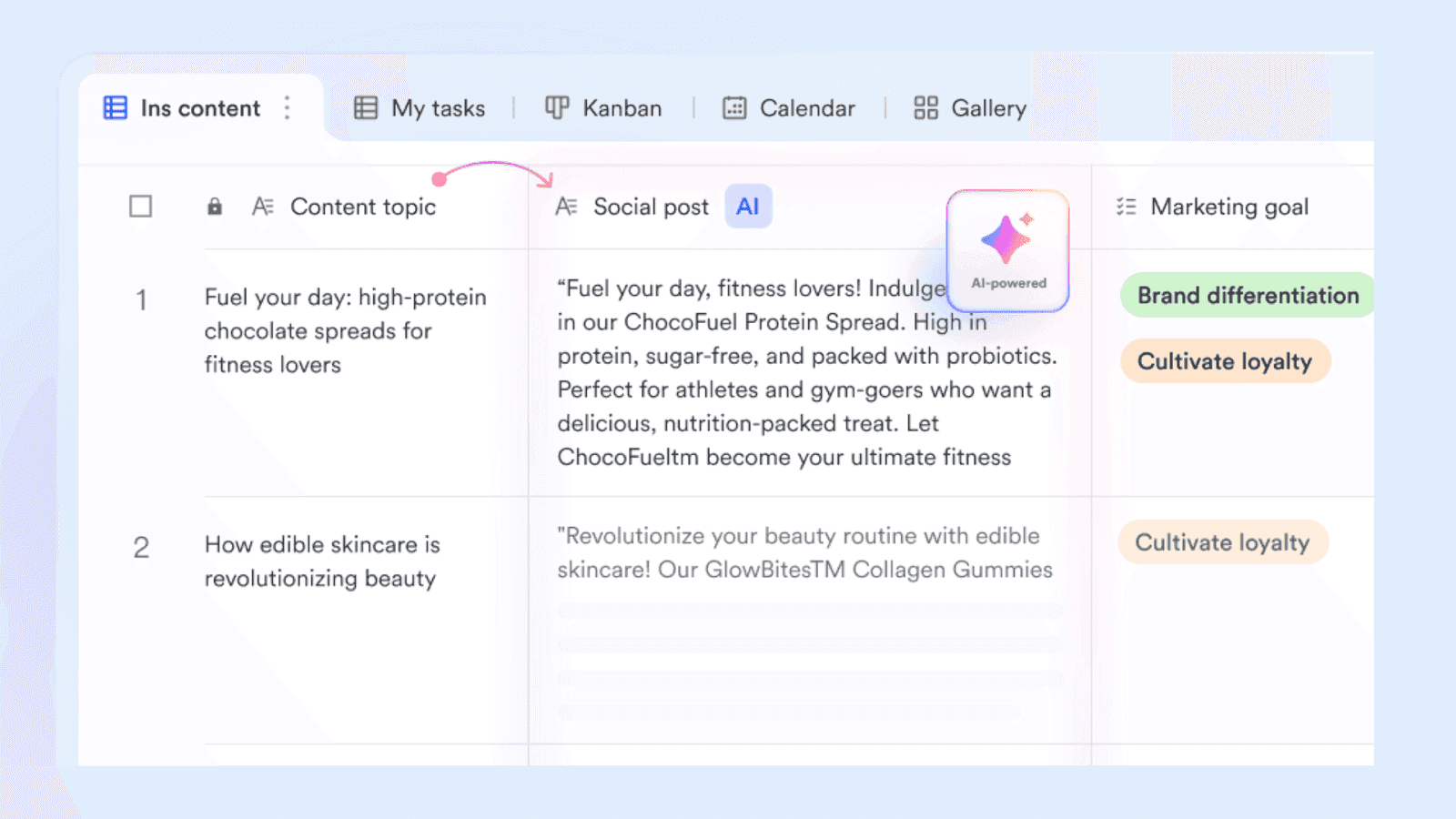 Lark AI-powered content creation supports marketing CRM