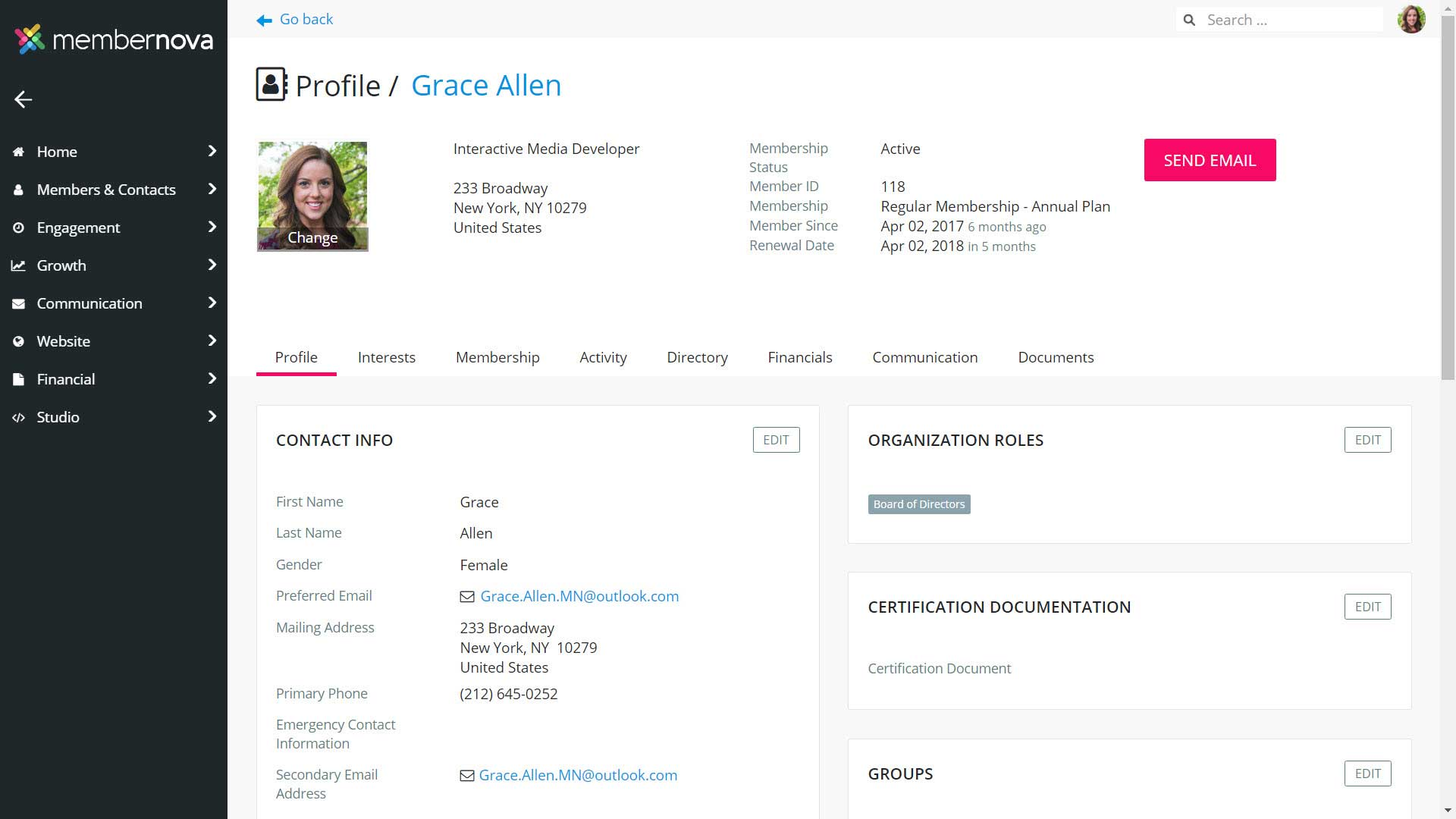 MemberNova CRM for association analytics