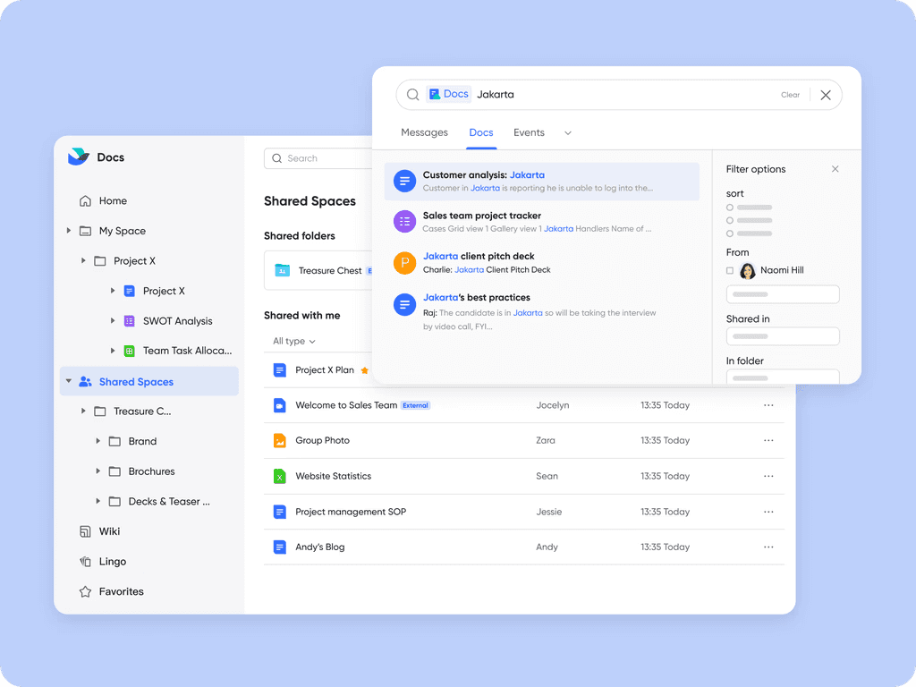 Knowledge management by Lark Docs