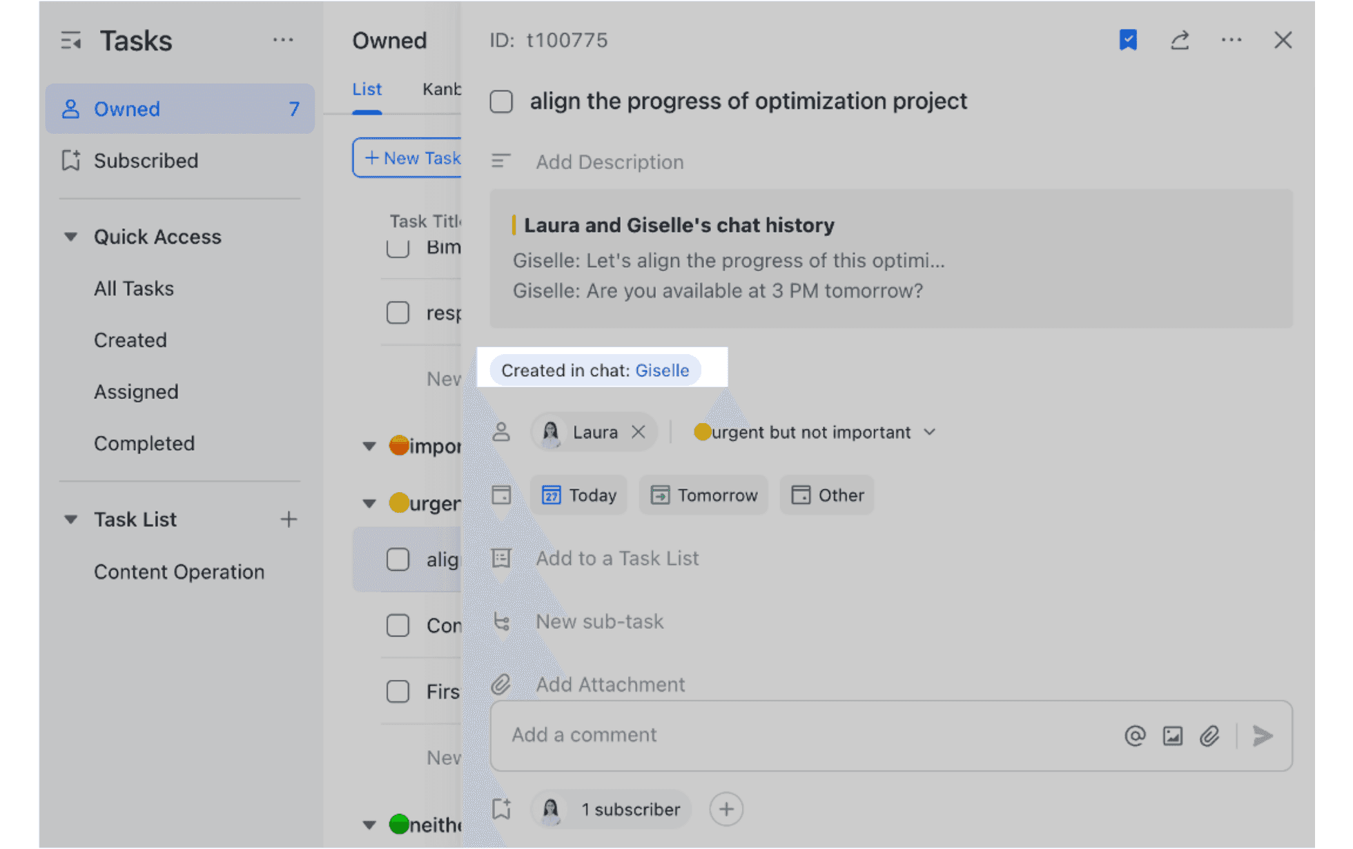 Progress alignment by Lark Tasks