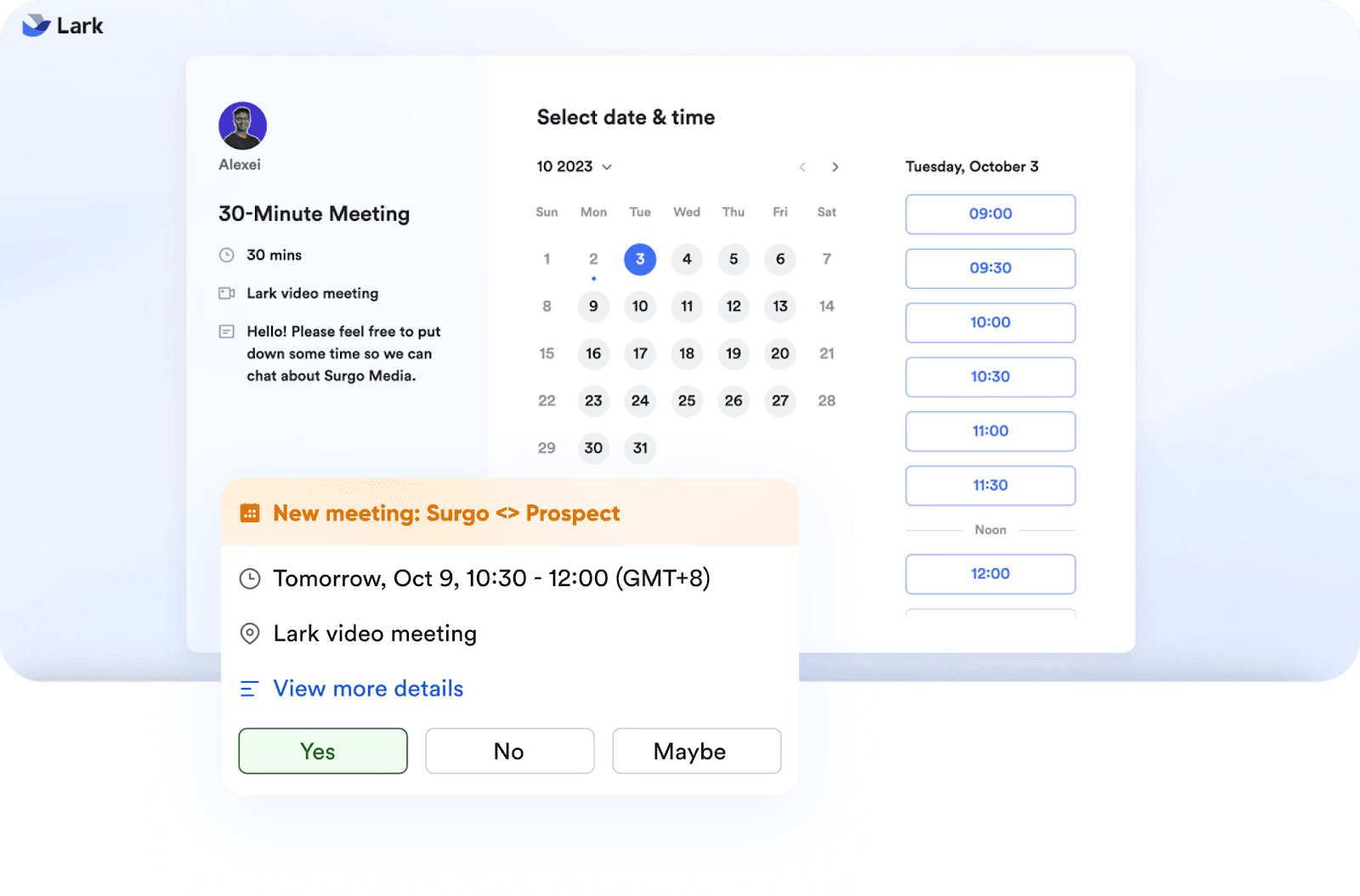Real-time communication on Lark