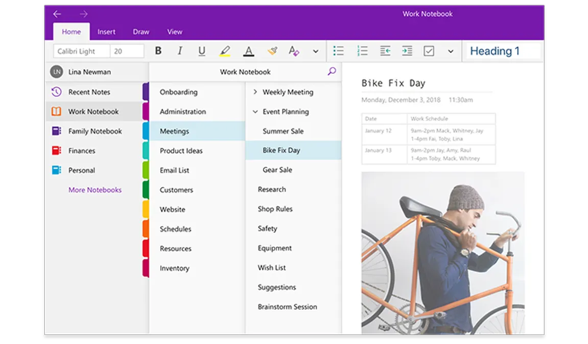 Microsoft OneNote for Windows 10