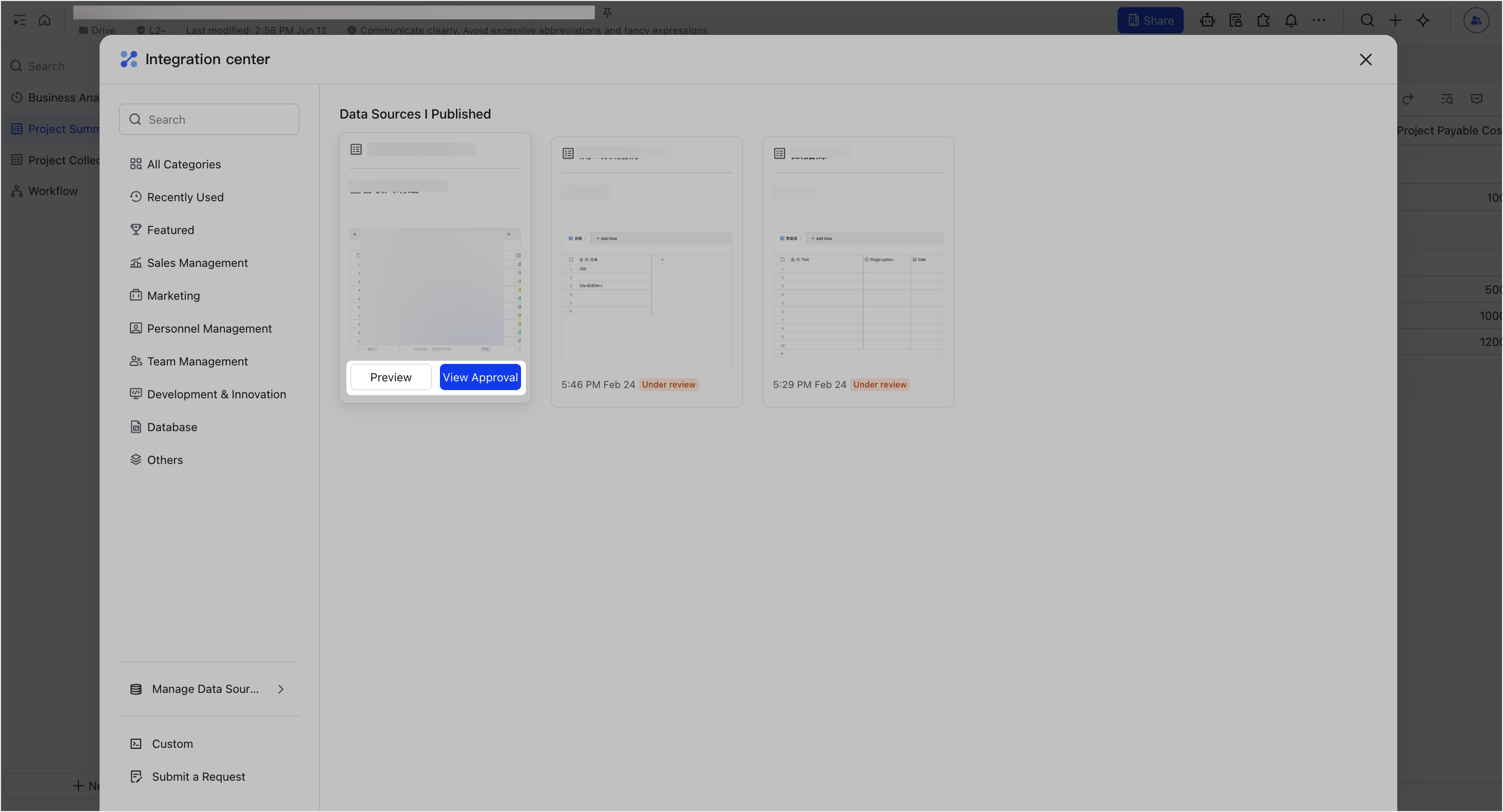Publish a base as a shared data source