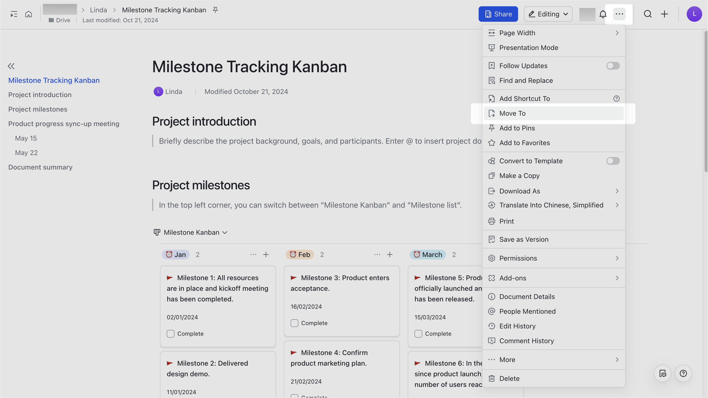 Move documents to Wiki