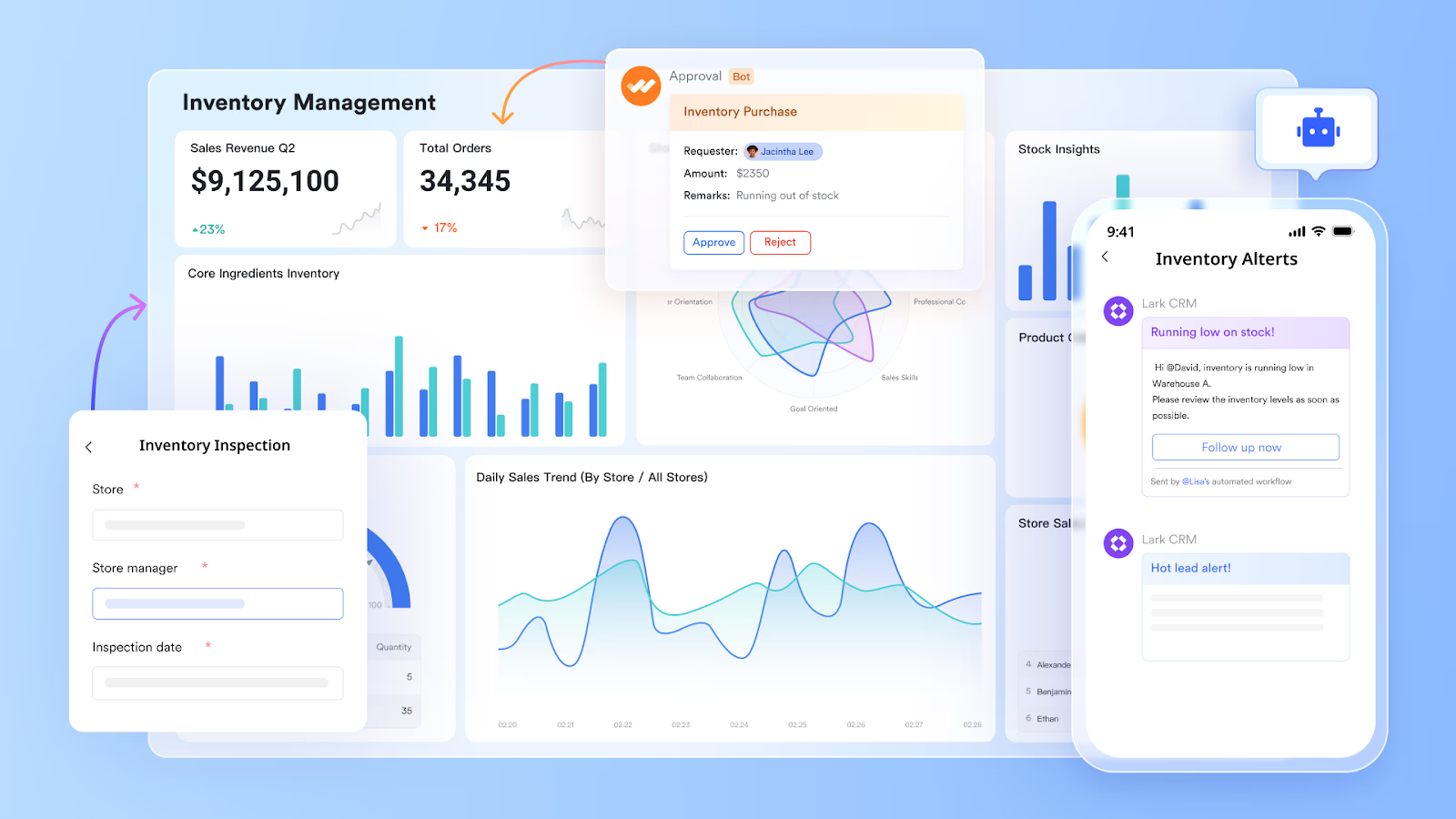 Lark Approvals simplifies purchase and restocking workflows