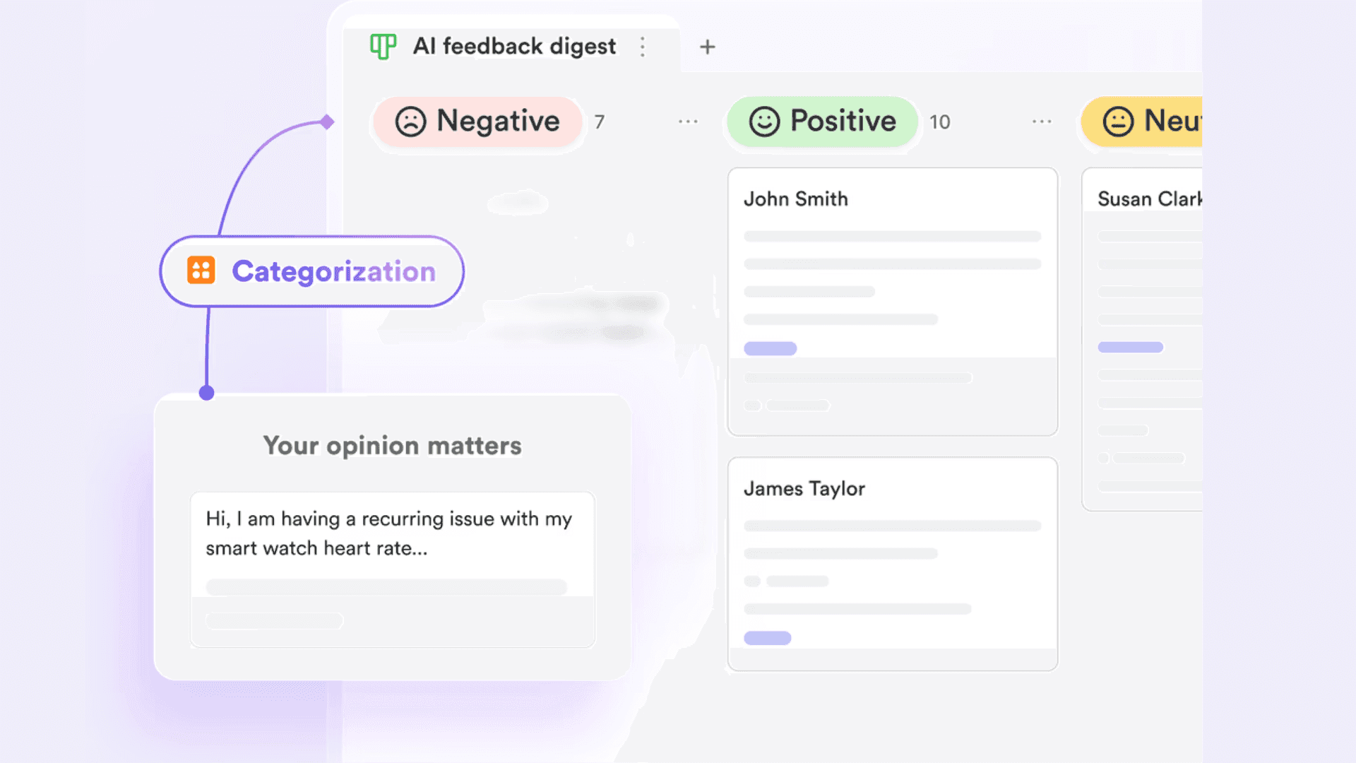 Smart categorization in Lark CRM