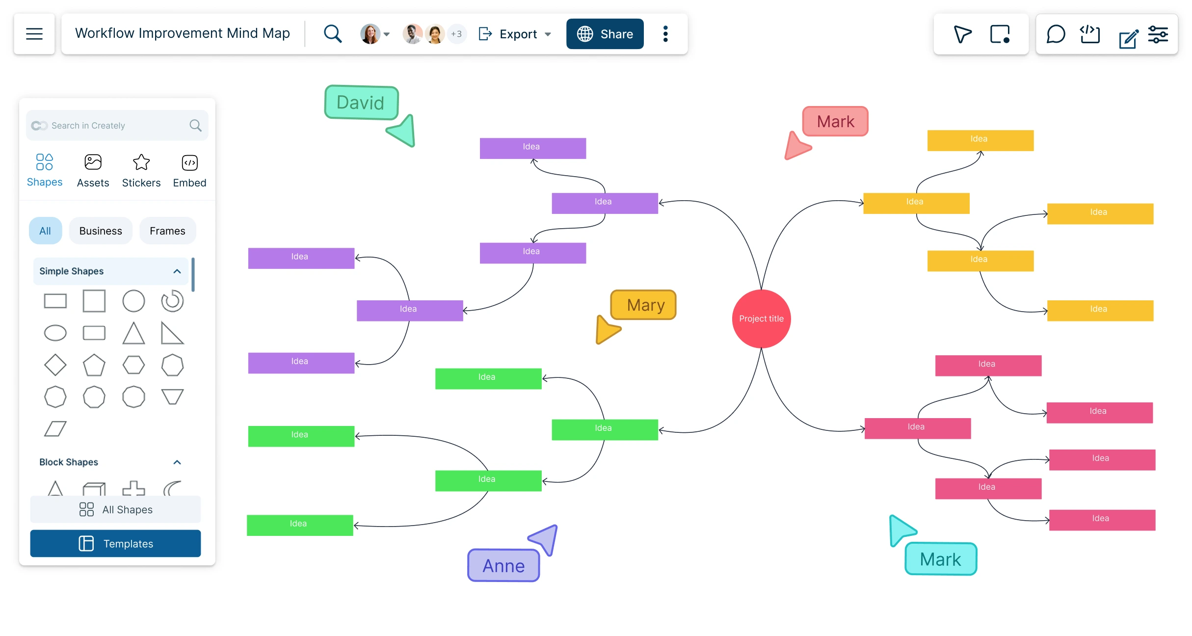 Creately: Workflow, mind map, and diagram tool