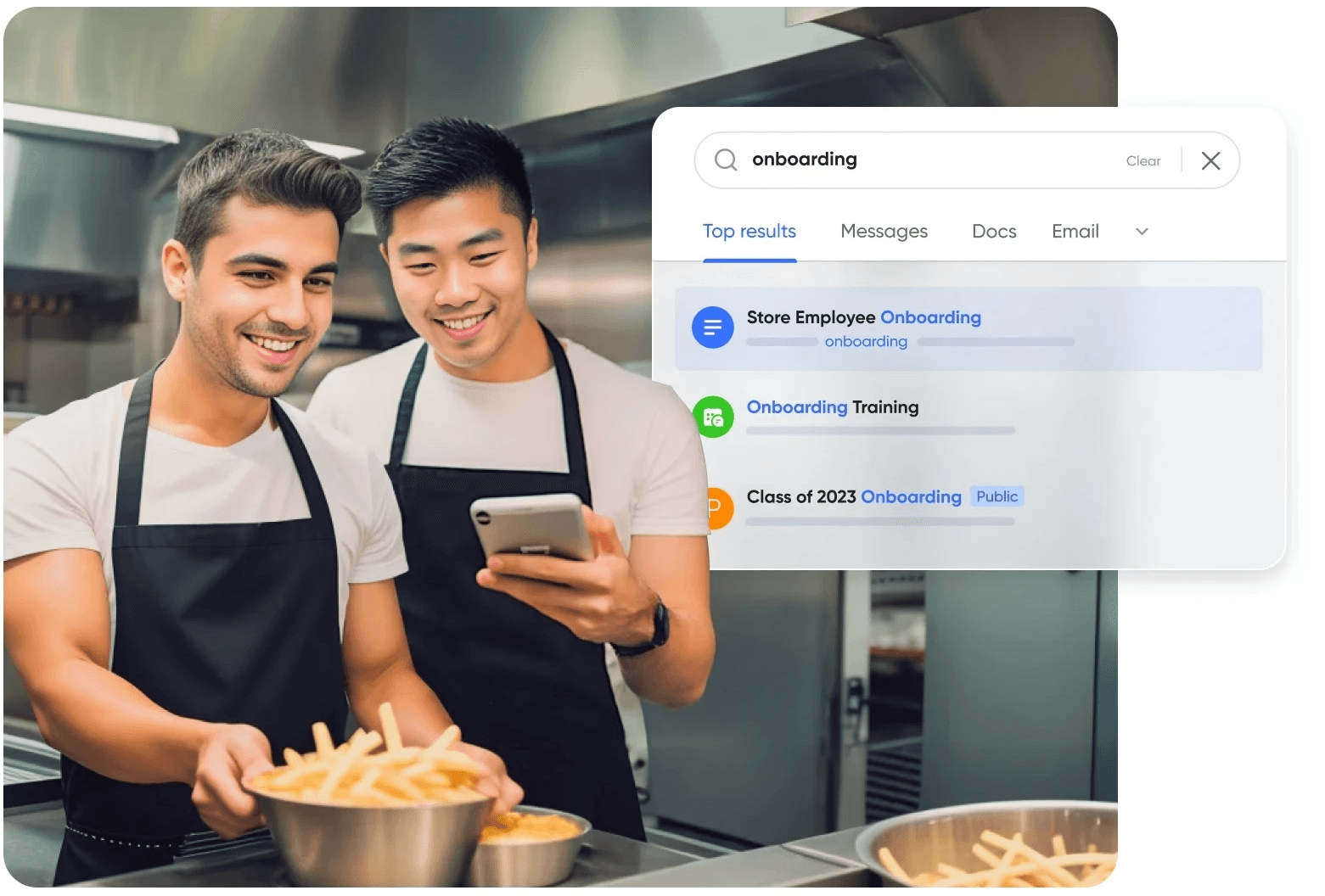 Restaurant employee onboarding training