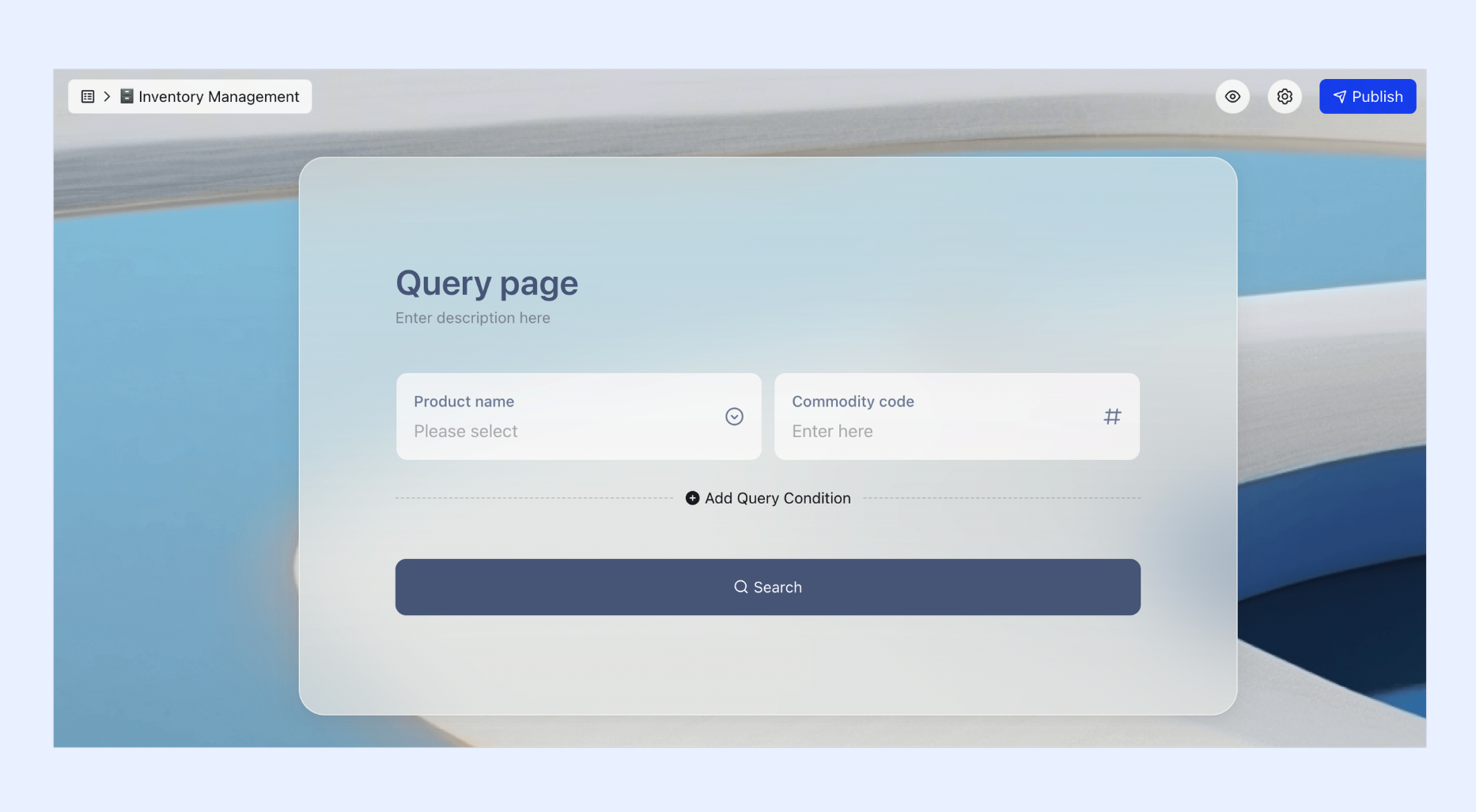 Lark supports creating a query page