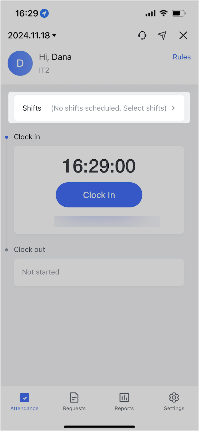 Admin | Set scheduled shift