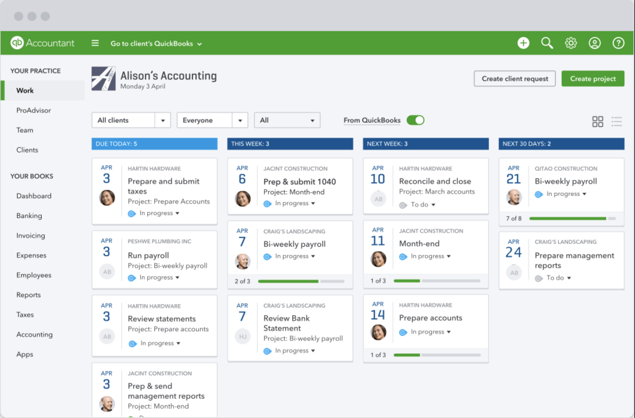 QuickBooks Online accounting software for small contracting businesses
