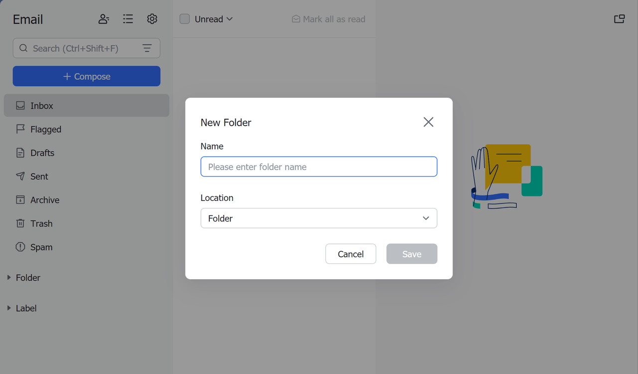 Use email folders