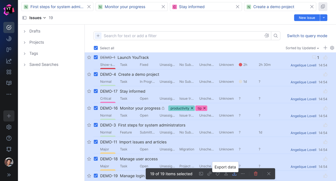 YouTrack is for flexible, command-driven defect tracking workflows