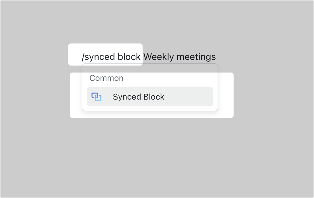 Use synced blocks in Docs