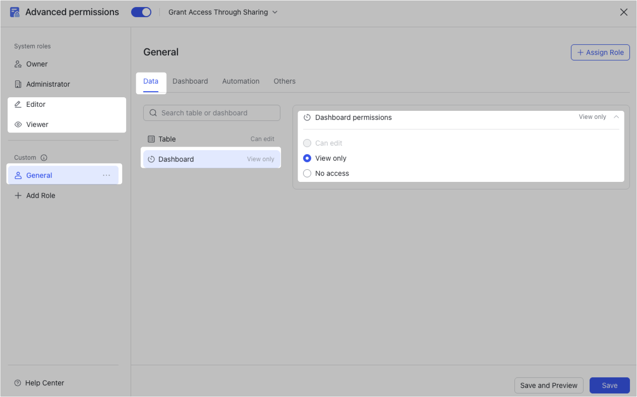 Use advanced permissions in Base