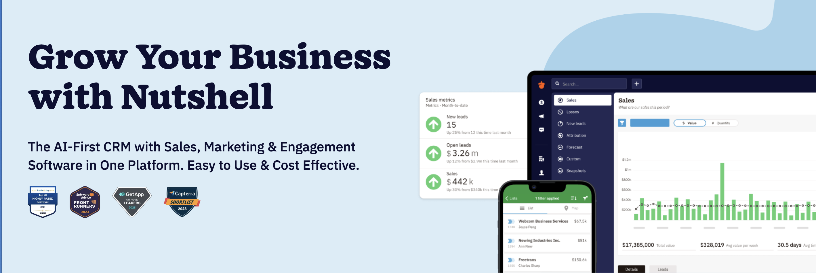 Nutshell as a powerful Copper CRM alternative