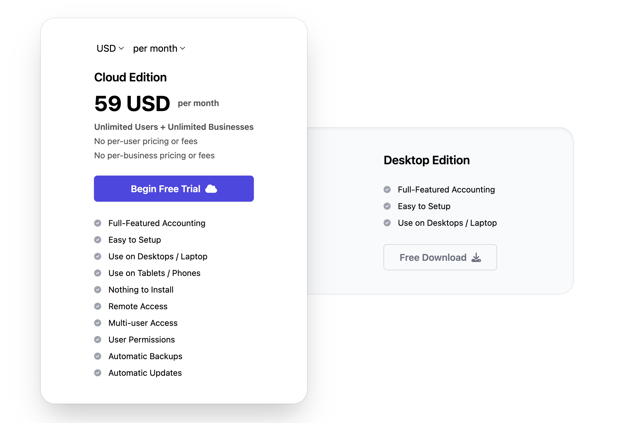 Manager accounting software pricing plans