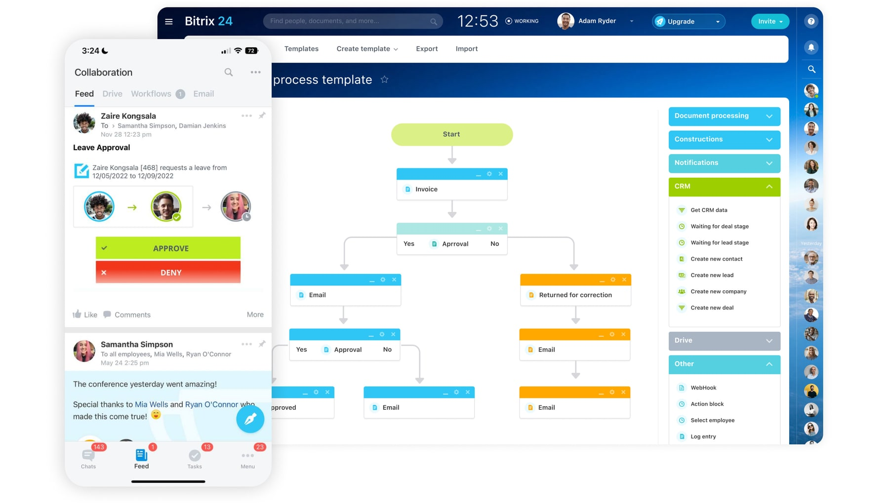 Bitrix24: Collaboration platform with project modules