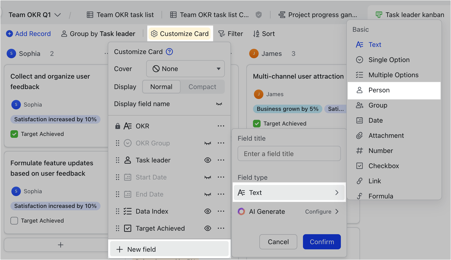 Use person fields in Base