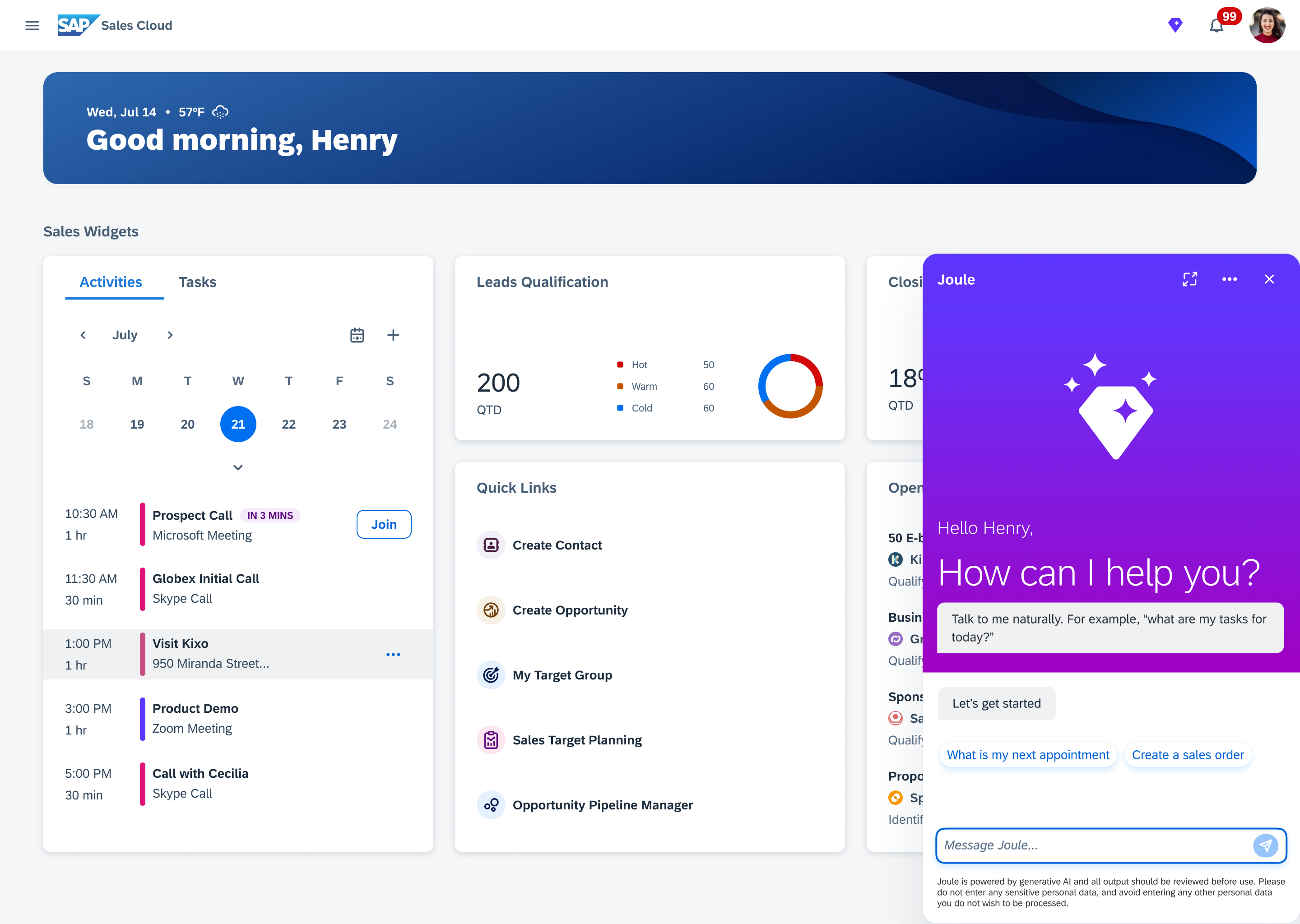 SAP Sales Cloud as a sales management CRM