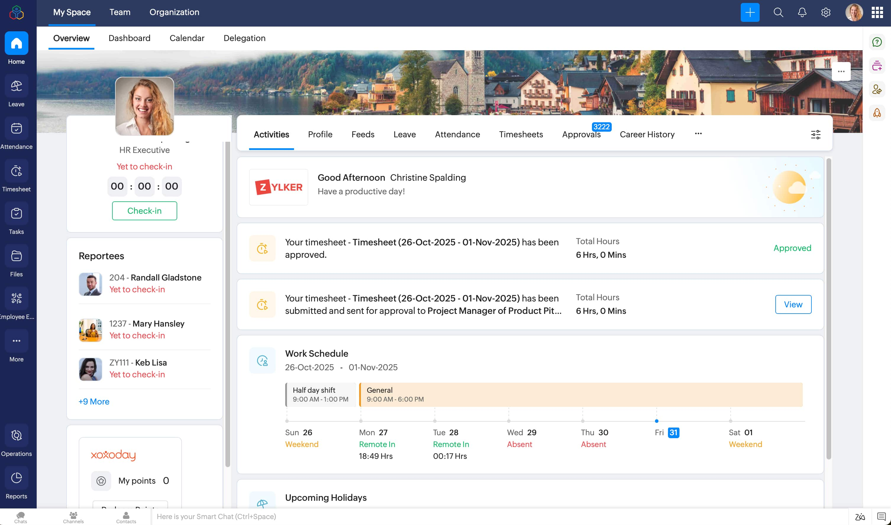 Zoho People's cloud-based HR automation system