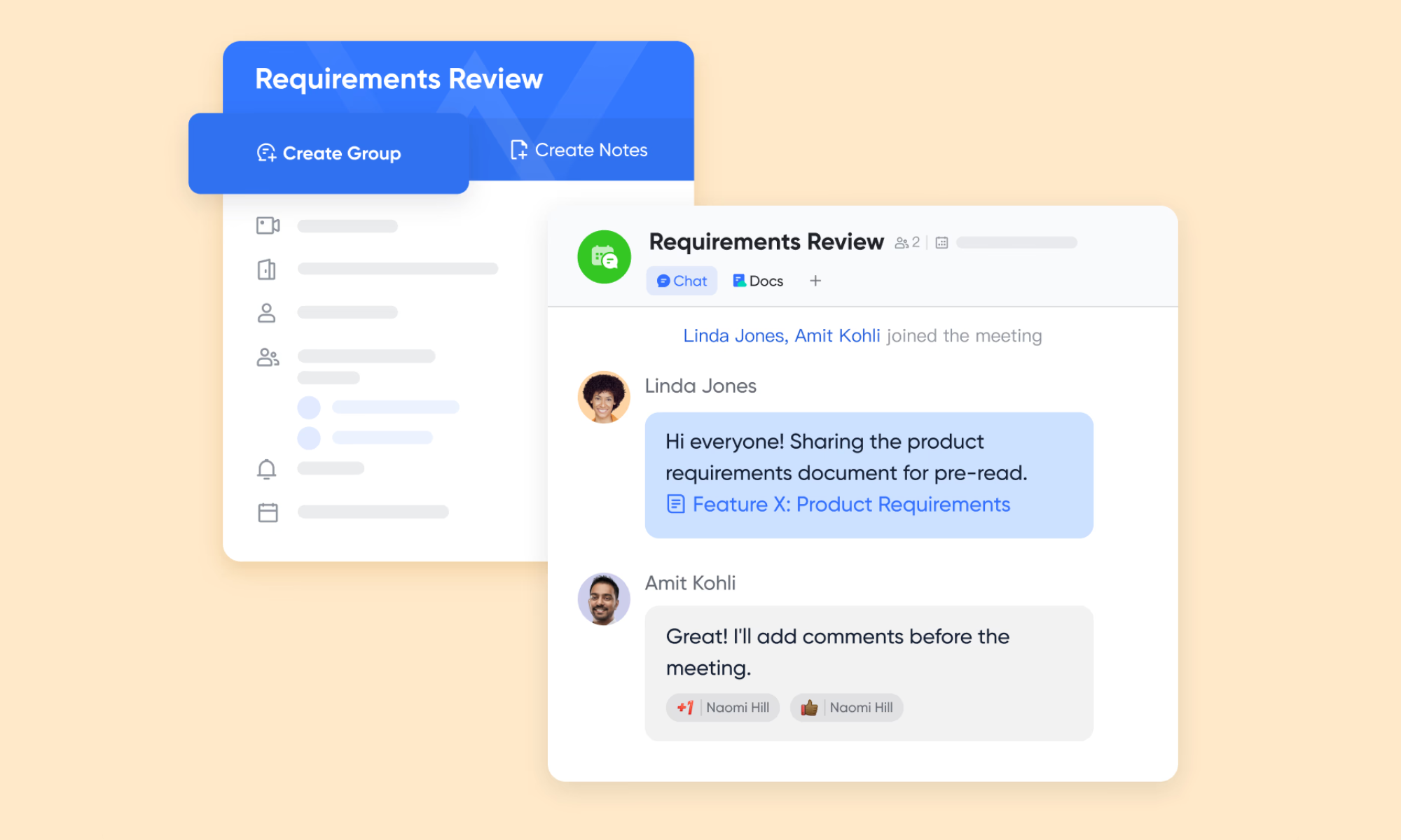 Effortless meeting group management