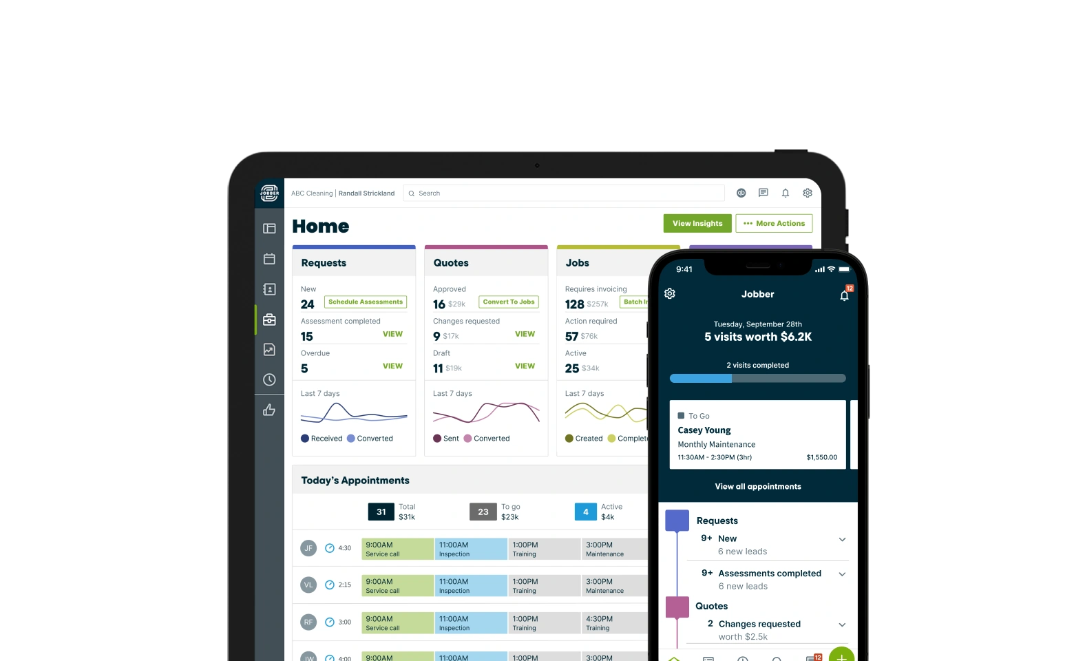 Jobber CRM for service businesses