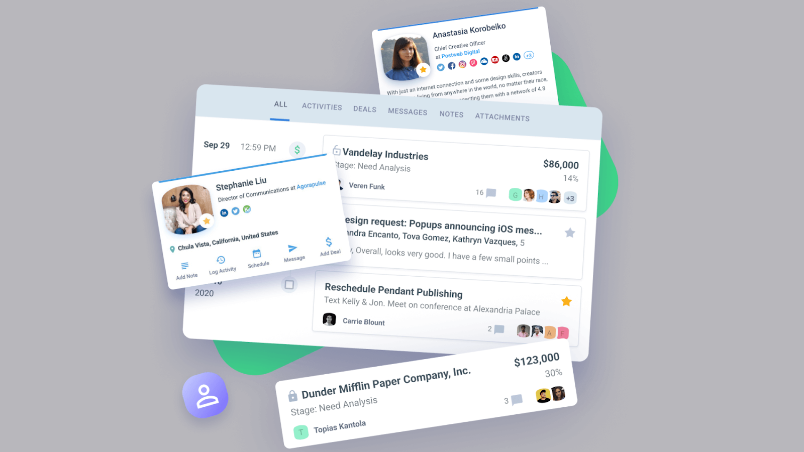 An image of the social CRM platform, Nimble