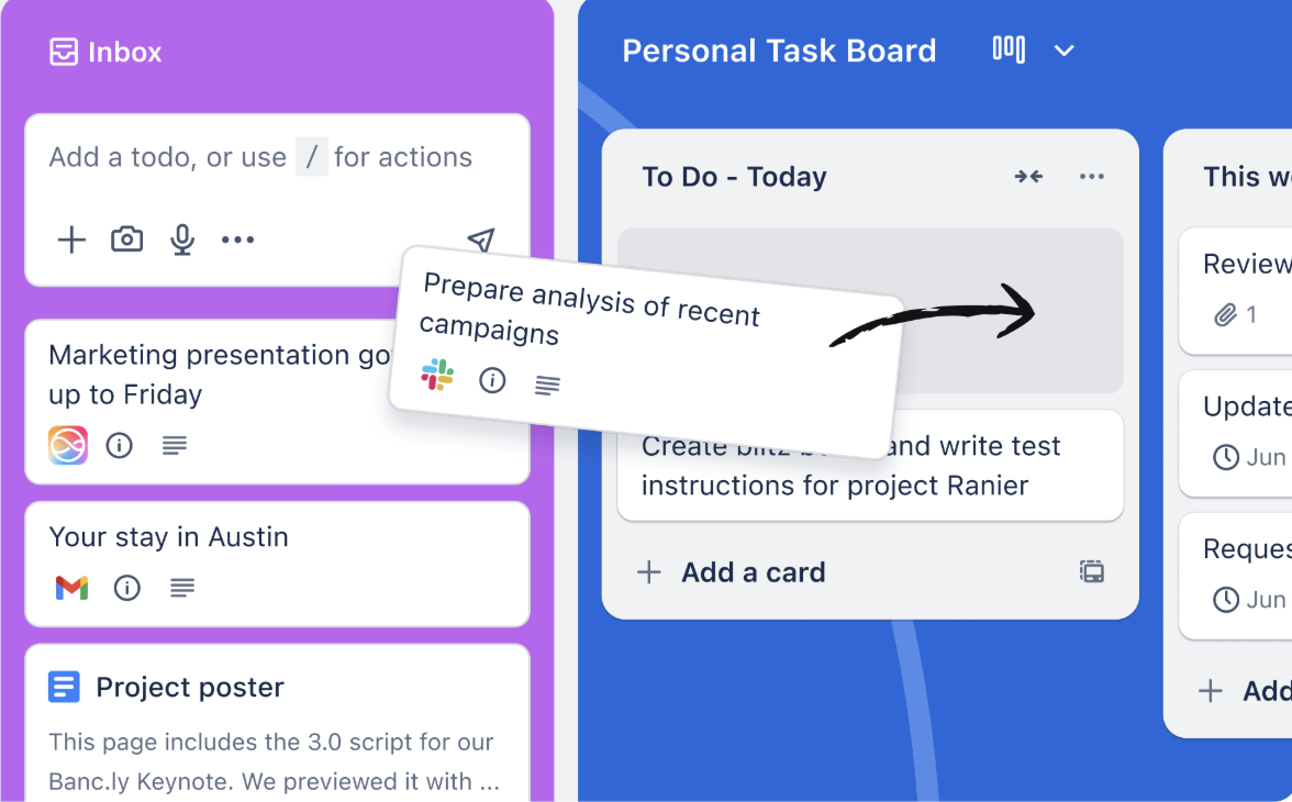 Trello supports project collaboration