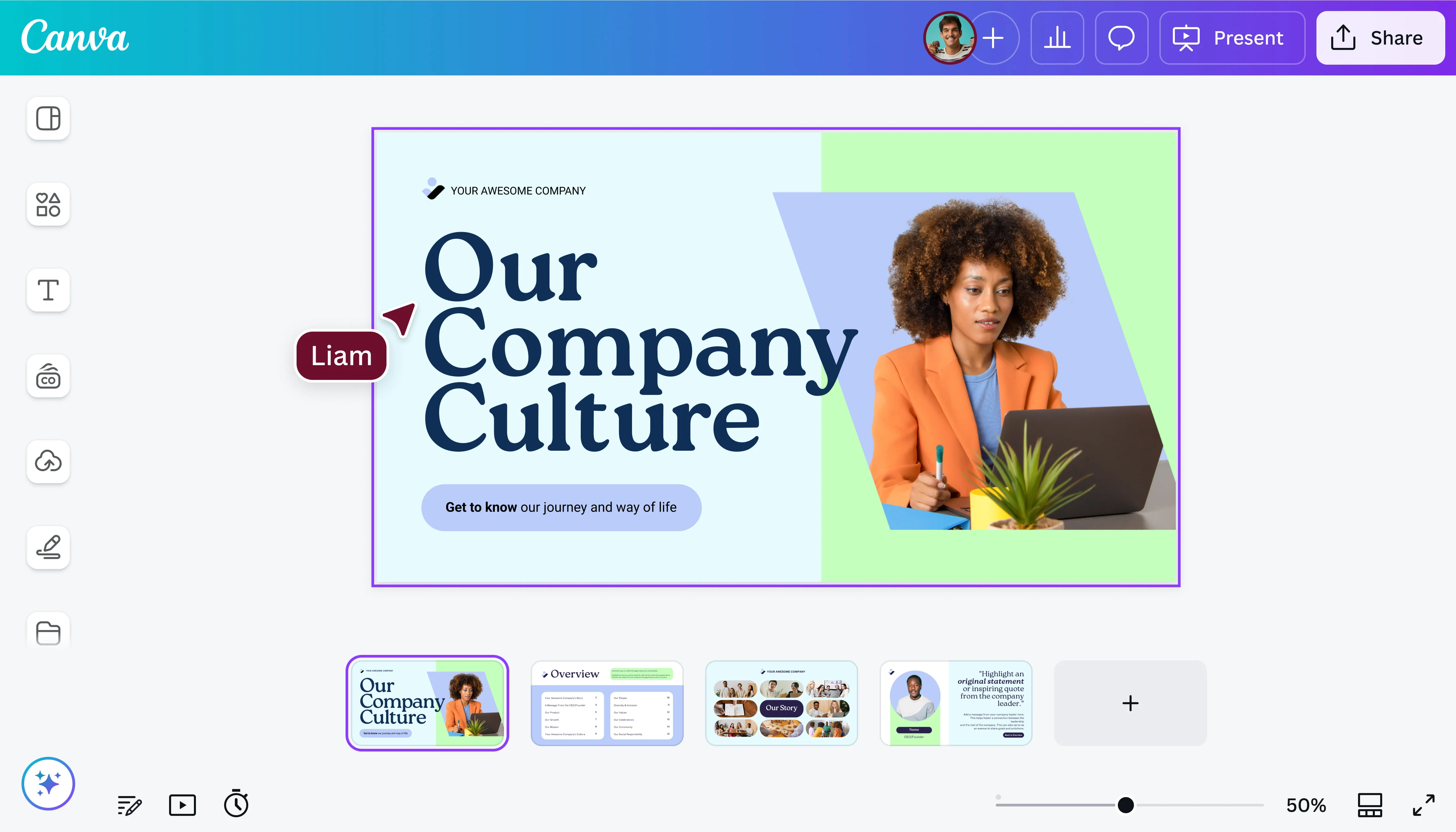 Canva slides