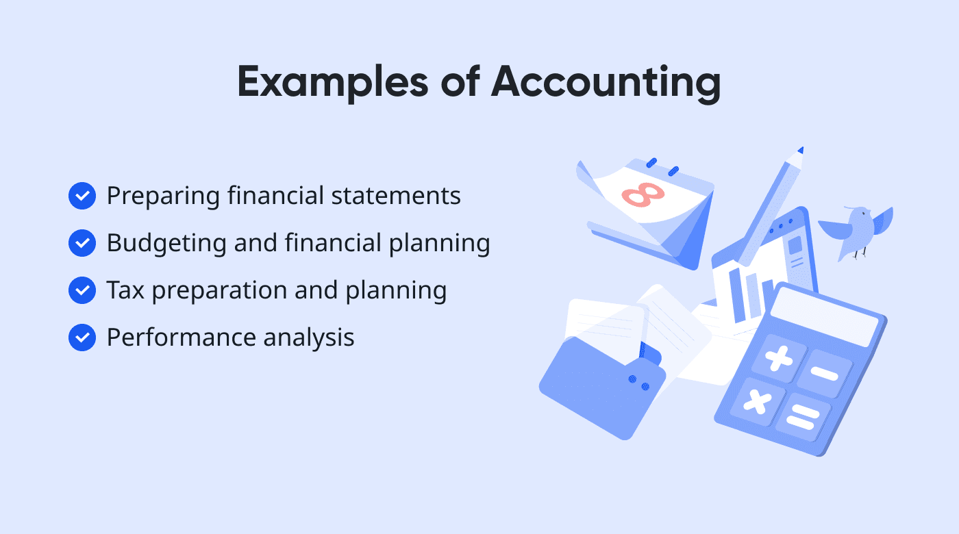 Four examples of accounting
