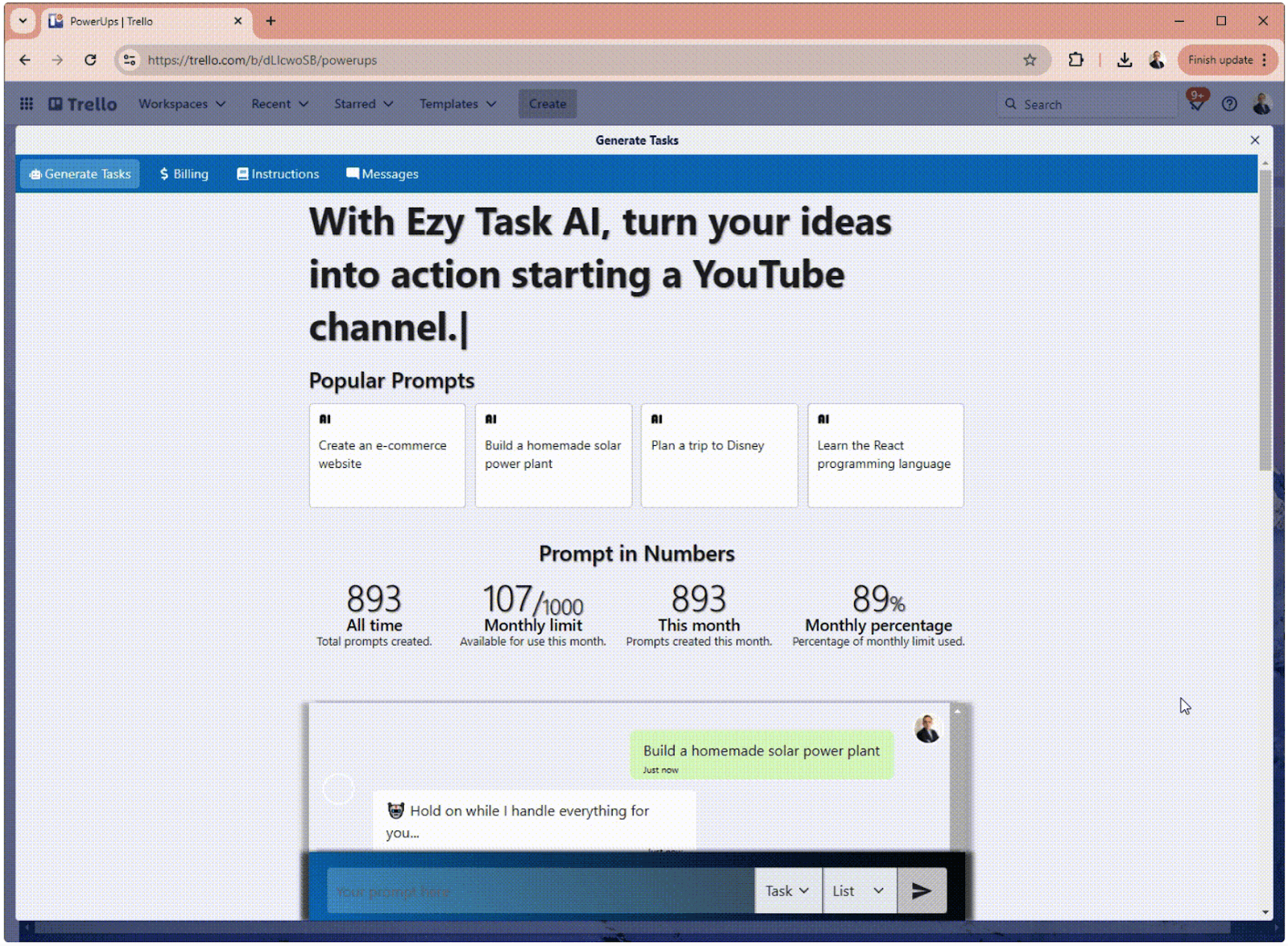 Visual project boards in Trello