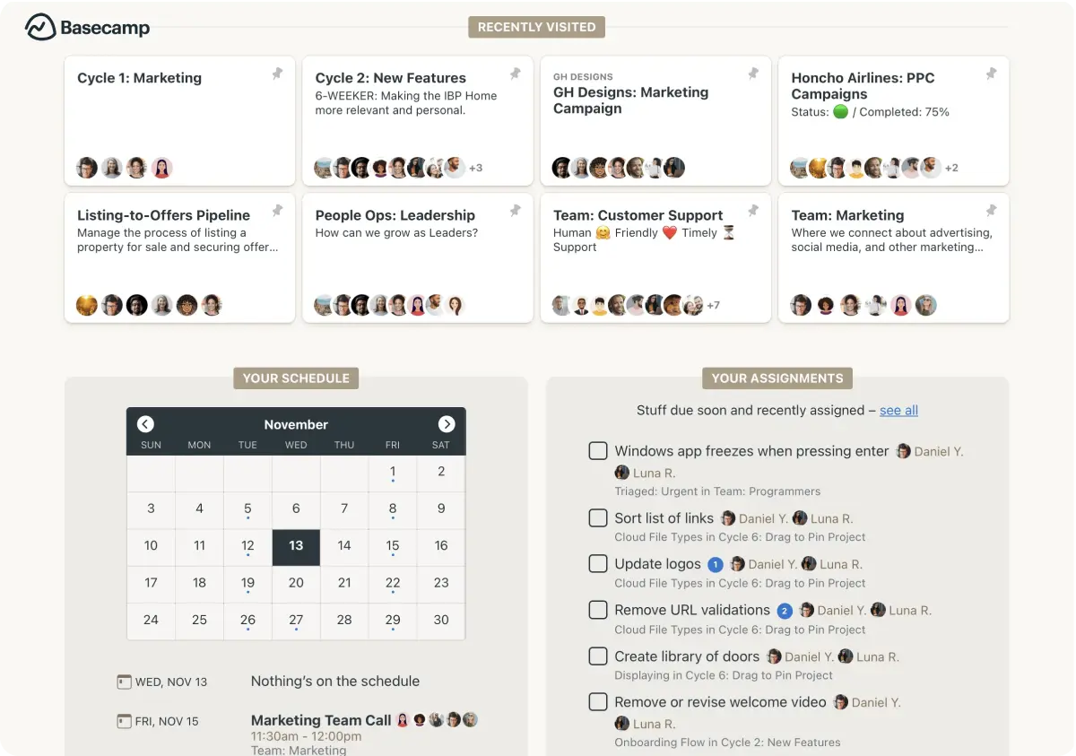 Basecamp straightforward task coordination tool