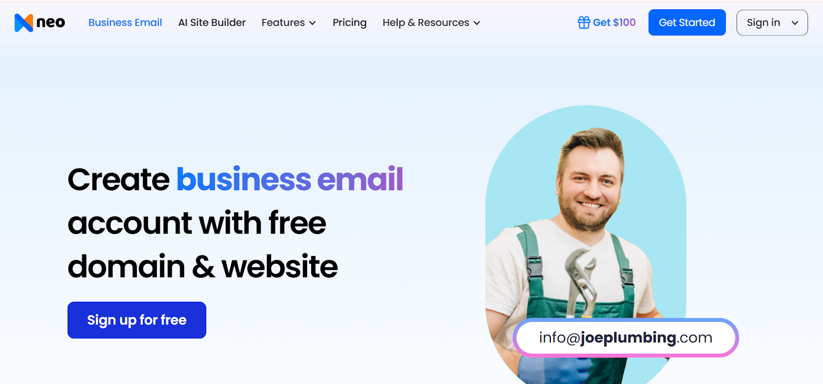 Neo business email pagex